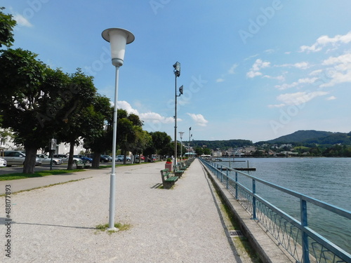 Traunsee is a lake in the Salzkammergut, Upper Austria, Austria. Its surface is approximately 24.5 km² and its maximum depth of 191 metres makes it the deepest and by volume largest lake that's locate photo