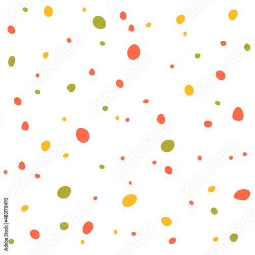 Colorful spots on a white background. Vector seamless pattern