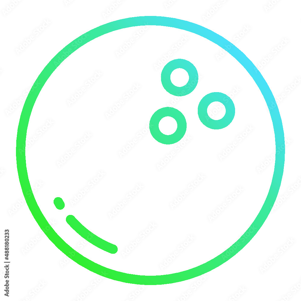Illustration of Bowling ball design icon Illustration of Bowling ball design icon
