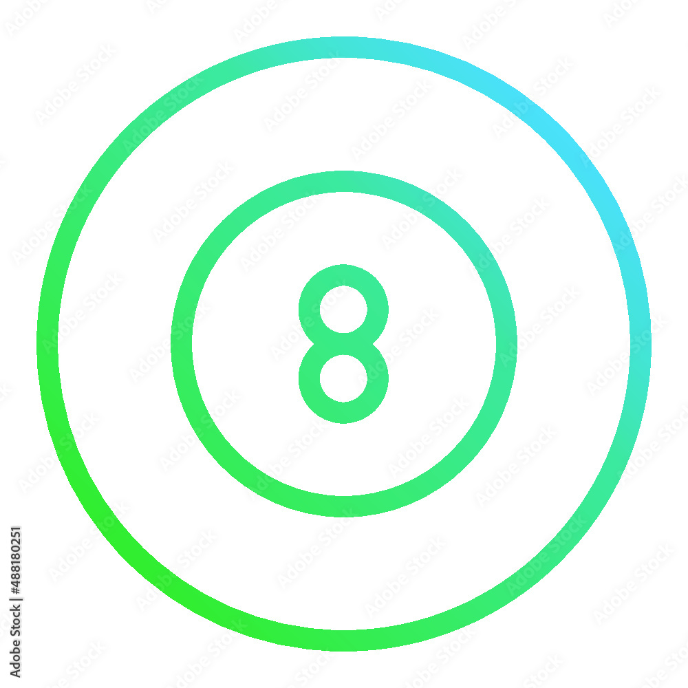 Illustration of Billiard ball design icon Illustration of Billiard ball design icon
