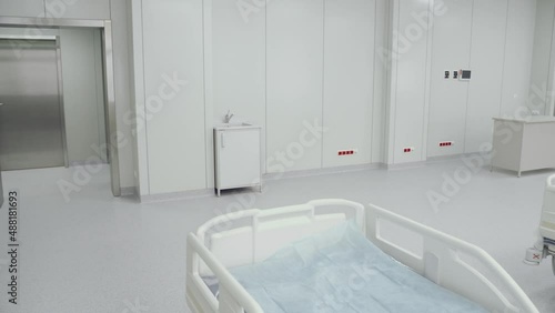 Medical center, hospital. Panorama of the medical ward 