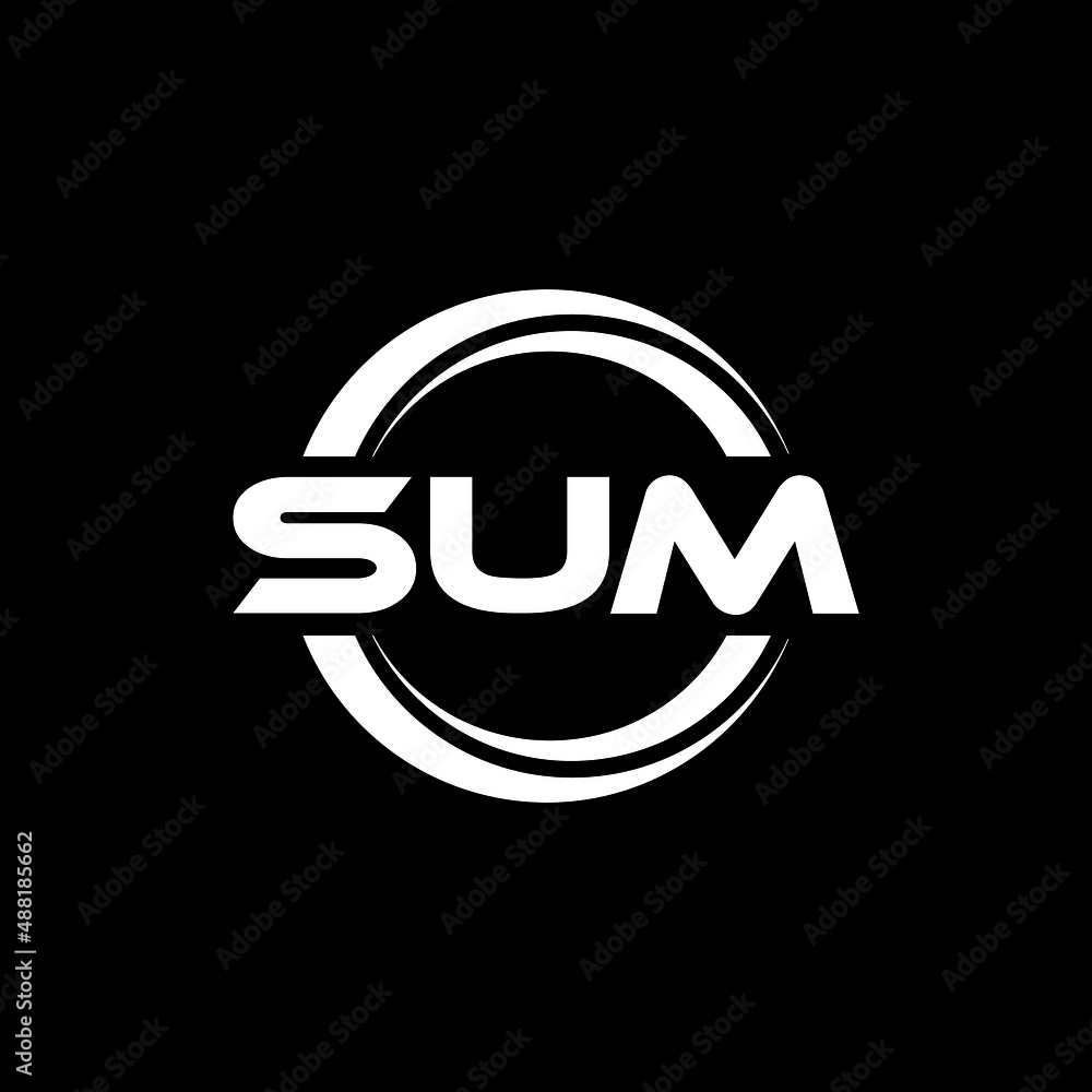SUM letter logo design with black background in illustrator, vector logo modern alphabet font overlap style. calligraphy designs for logo, Poster, Invitation, etc. SUM letter logo design with black background in illustrator, vector logo modern alphabet font overlap style. calligraphy designs for logo, Poster, Invitation, etc.
