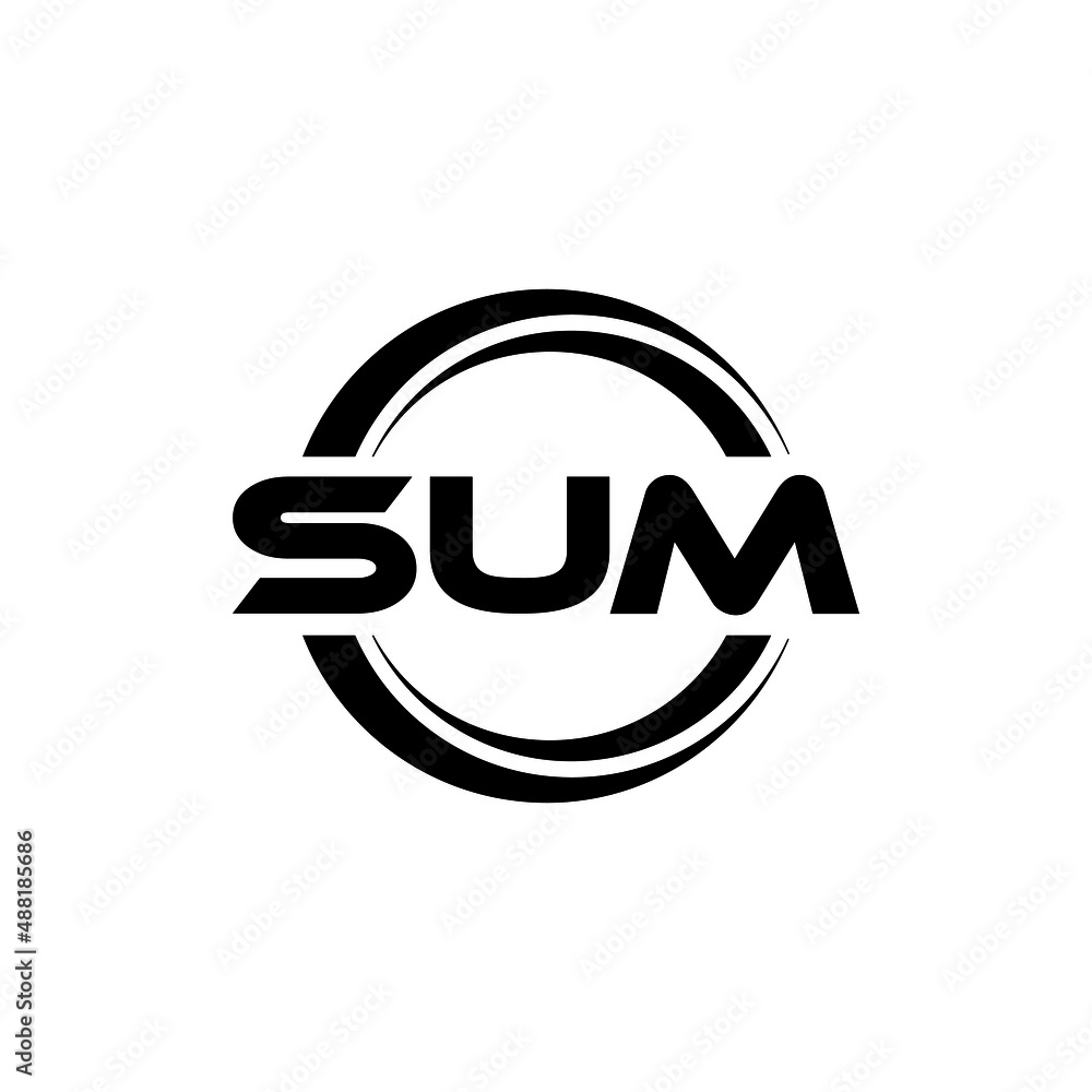SUM letter logo design with white background in illustrator, vector logo modern alphabet font overlap style. calligraphy designs for logo, Poster, Invitation, etc. SUM letter logo design with white background in illustrator, vector logo modern alphabet font overlap style. calligraphy designs for logo, Poster, Invitation, etc.