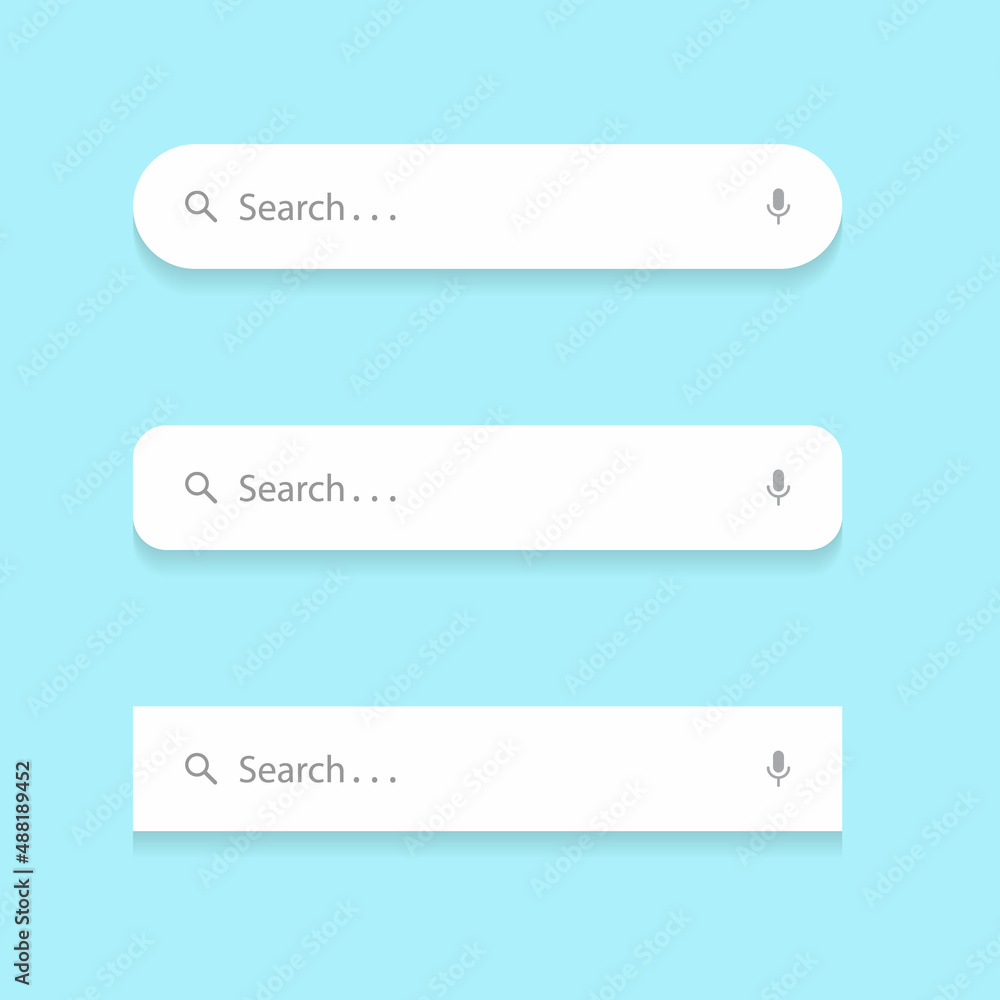 Search Bar Icon Vector Illustration for Web or Mobile App Search Bar Icon Vector Illustration for Web or Mobile App