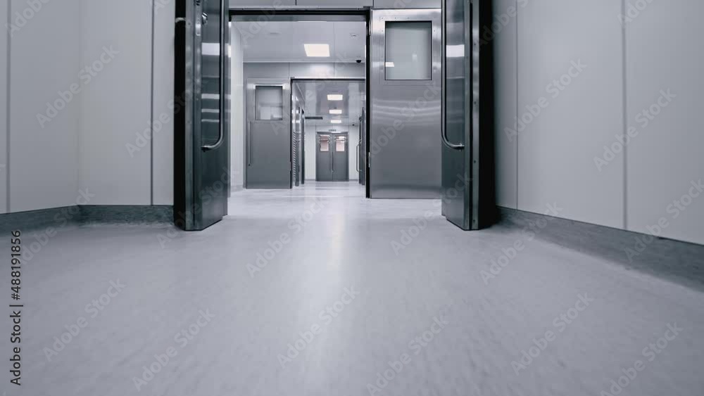 Medical center, hospital. The passage of the camera along the corridor. Medical center, hospital. The passage of the camera along the corridor.