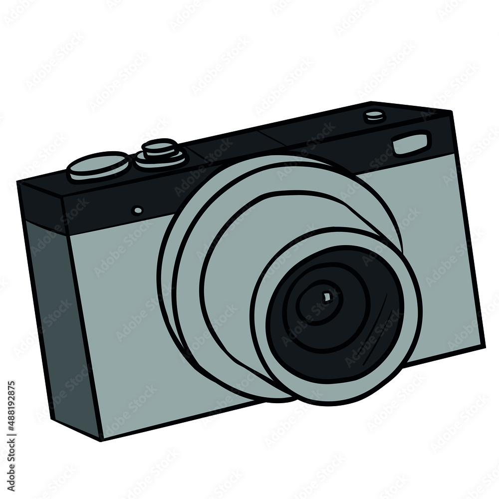 old digital camera. Comic illustration isolated. old digital camera. Comic illustration isolated.