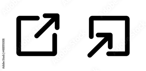 Resize icon set on white background. Vector illustration