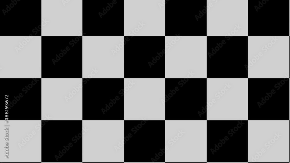 Abstract black and white checkered background. seamless loop video.