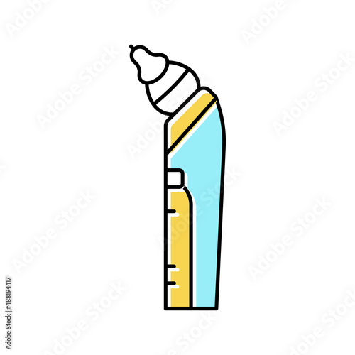 baby snot sucker color icon vector illustration