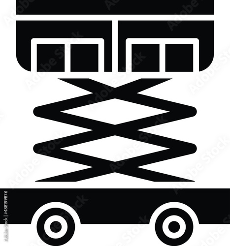 Scissor Lift Icon Style