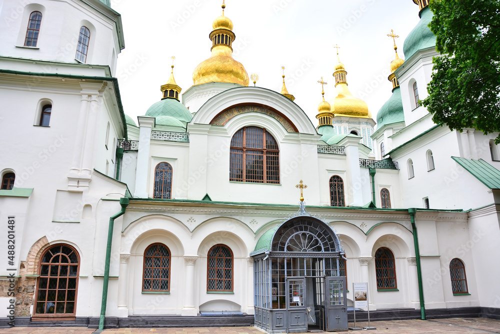 Kiev, Ukraine -  Saint Sophia Cathedral; Orthodox Church in Byzantine Style at Sofivska Square