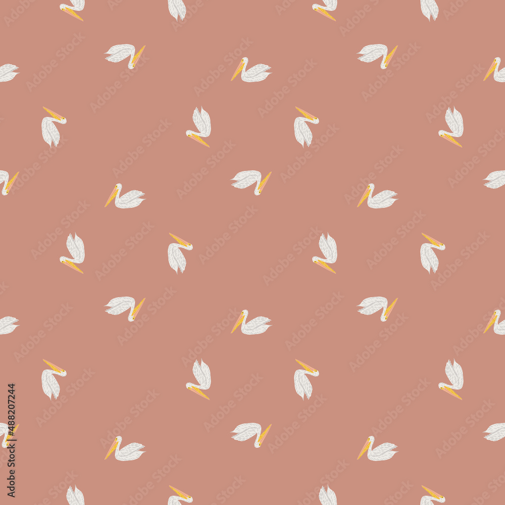 Pelican sitting seamless pattern. Background of sea birds. Pelican sitting seamless pattern. Background of sea birds.