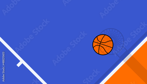 Vector illustration of basketball background. Sport concept