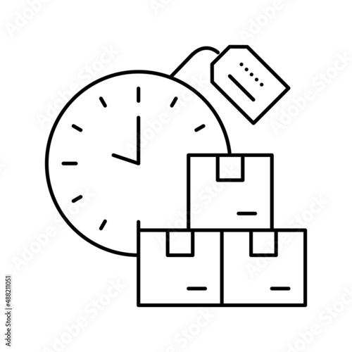 fast order delivery line icon vector illustration