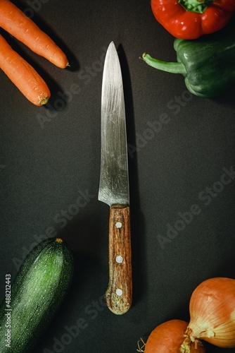 vegetables on a chopping board