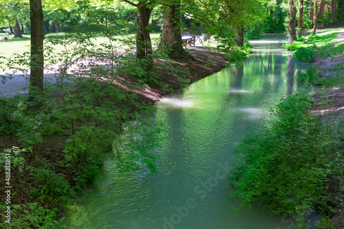 Eisbach River in Munich s English Garden 