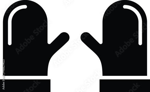 Oven Mitt Icon Style
