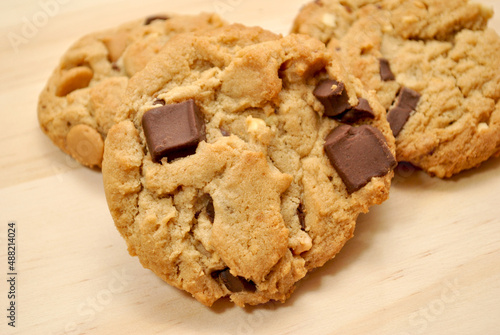 Close Up of Chocolate Chunk Cookies 