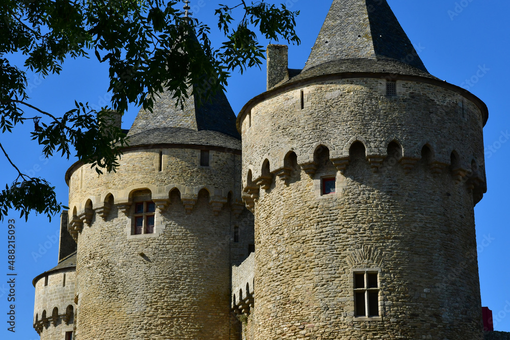 Sarzeau, France - june 6 2021 : the Suscinio castle built in the 13th