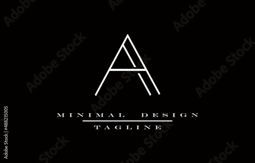 AA MINIMALIST LOGO DESIGN MONOGRAM VECTOR ART ILLUSTRATION