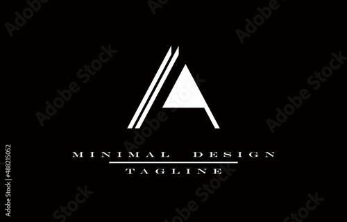 AA MINIMALIST LOGO DESIGN MONOGRAM VECTOR ART ILLUSTRATION