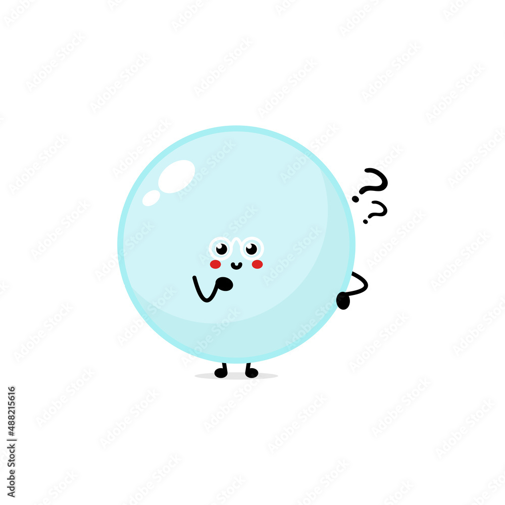 Cute smile happy soap bubble mascot.Vector flat cartoon character illustration icon logo design.Isolated on white background.Soap bubble,cute circle,kids print t-shirt design concept Cute smile happy soap bubble mascot.Vector flat cartoon character illustration icon logo design.Isolated on white background.Soap bubble,cute circle,kids print t-shirt design concept