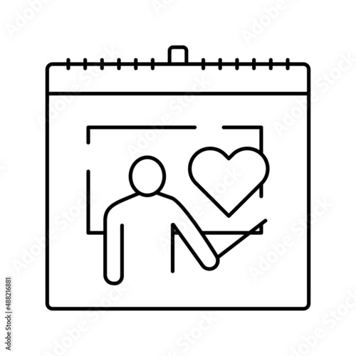 world aids day line icon vector illustration