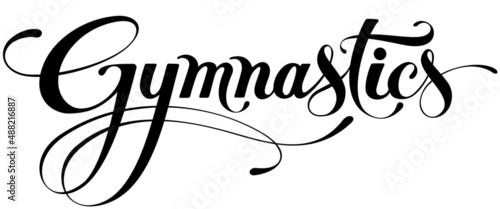Gymnastics - custom calligraphy text