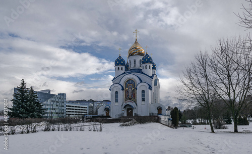 The Church of the Resurrection of Christ is an Orthodox church in the Zeleny Lug microdistrict of Minsk. © Roman