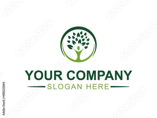 Human health logo design free vector and template