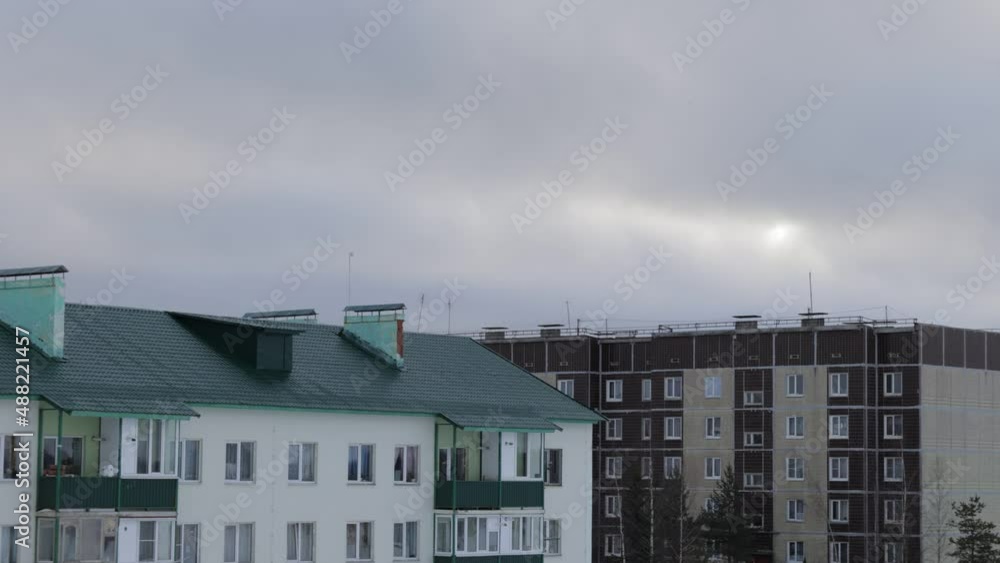 cloudy winter sky over apartment buildings timelapse video cloudy winter sky over apartment buildings timelapse video