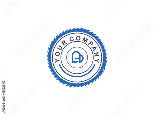 Unique round logo design for business vector