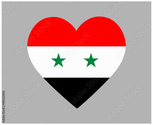 Free Download Syria Flag National Asia Emblem Heart Icon Vector Illustration Abstract Design Element - GFXLoad