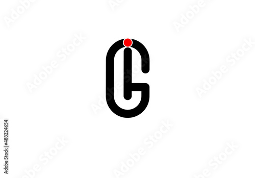 gi ig g i initial letter line logo