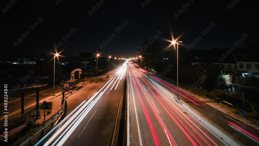 Cinematic Timelapse on a highway at night in Spain Cinematic Timelapse on a highway at night in Spain