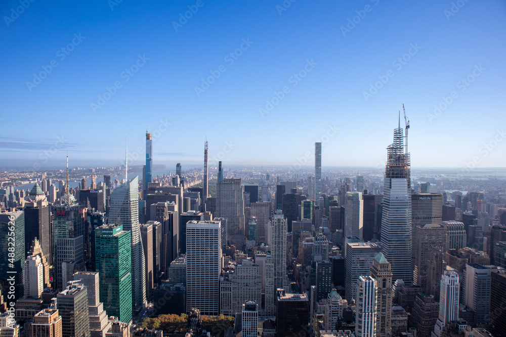 View of the Central Park from the top of the Empire State Bulding, New York, USA