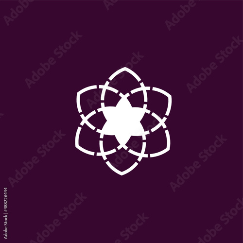 ornament logo on purple background