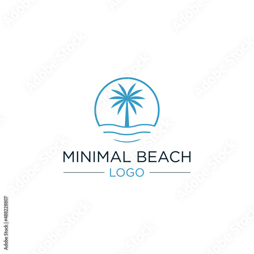 PALM AND BEACH LOGO DESIGN