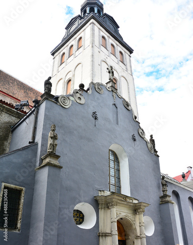 Tallinn, Estonia - Church of Saint Nicholas, Medieval Former Church, Niguliste Museum of Works of Religious Arts, side entrance photo