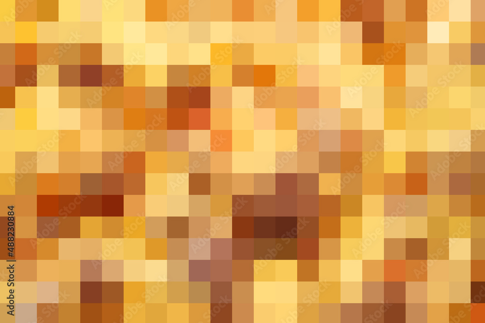 Warm yellow and brown digital pixelated texture Warm yellow and brown digital pixelated texture