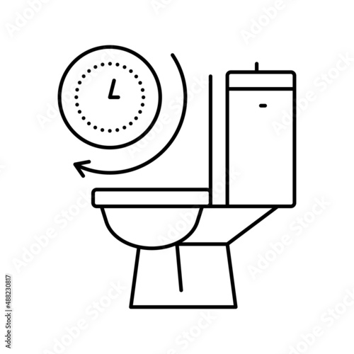 frequent urination line icon vector illustration