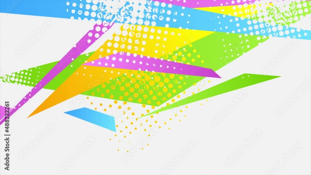 Colorful minimal abstract grunge halftones geometric motion background. Seamless looping. Video animation Ultra HD 4K 3840x2160 Colorful minimal abstract grunge halftones geometric motion background. Seamless looping. Video animation Ultra HD 4K 3840x2160