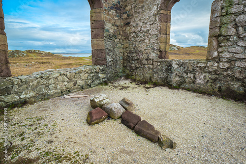 Celtic Cross Llanddwyn Island Anglesey North Wales photo