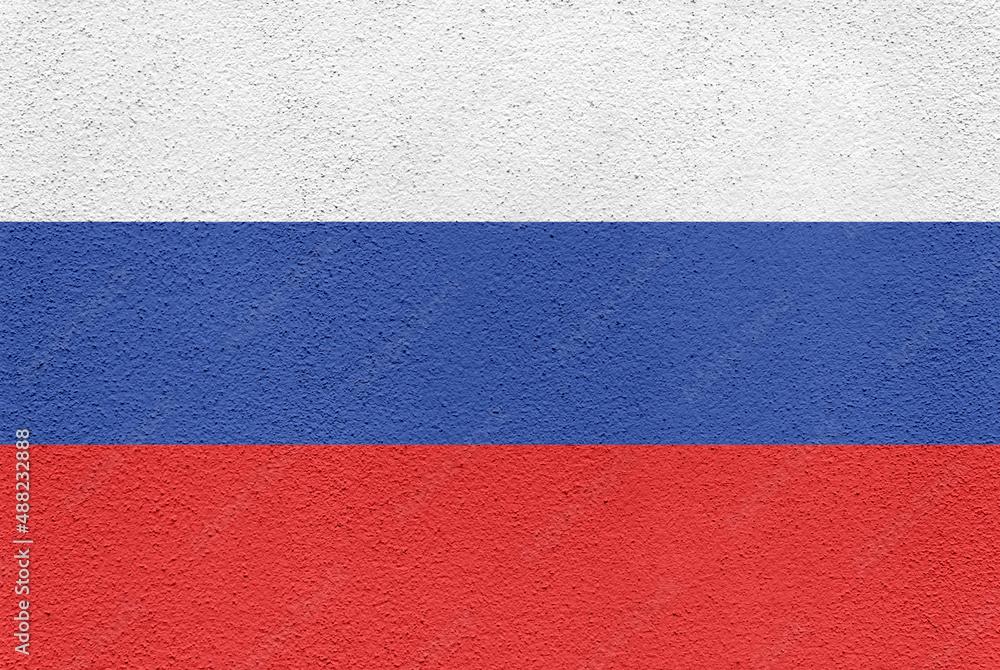 Russian Flag Painted on an Exterior Wall Russian Flag Painted on an Exterior Wall