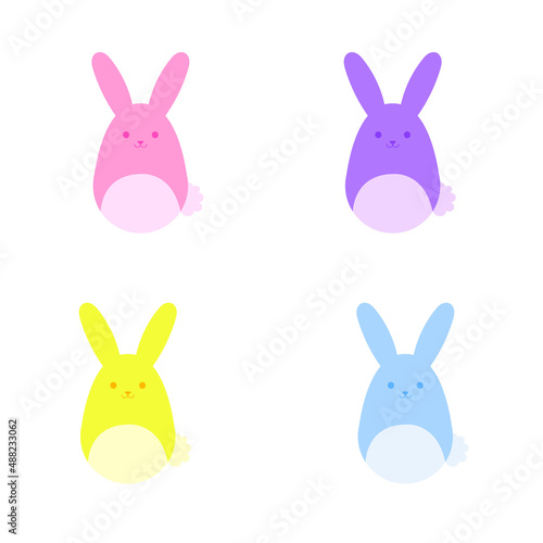 lapins de pâques multicolore