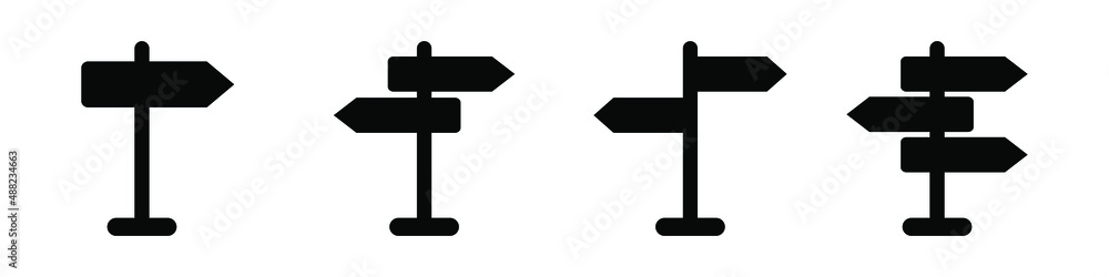 Signpost icon, direction icon isolated Signpost icon, direction icon isolated