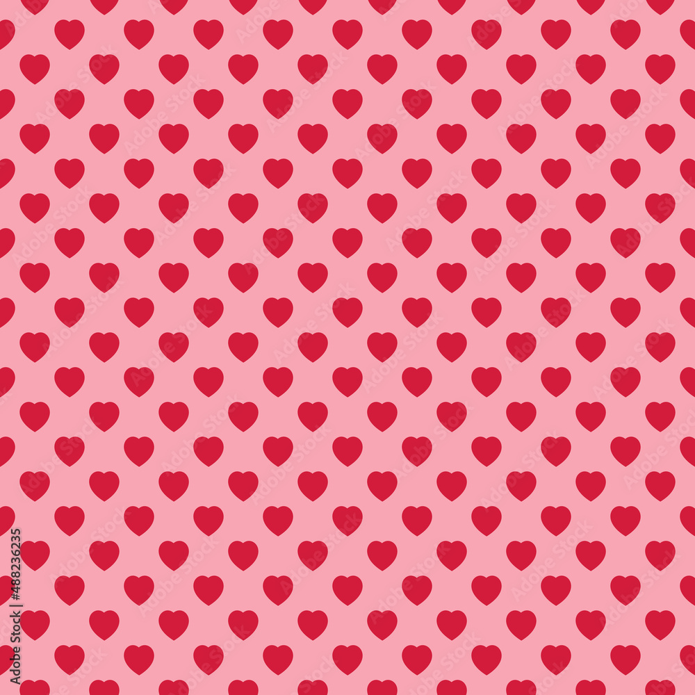 Pattern with hearts. Background for Valentine's Day or other holiday. Packing paper.