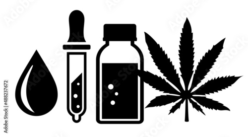 Cbd oil vector icon