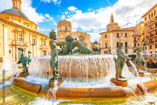 Valencia old town skyline, Spain photo