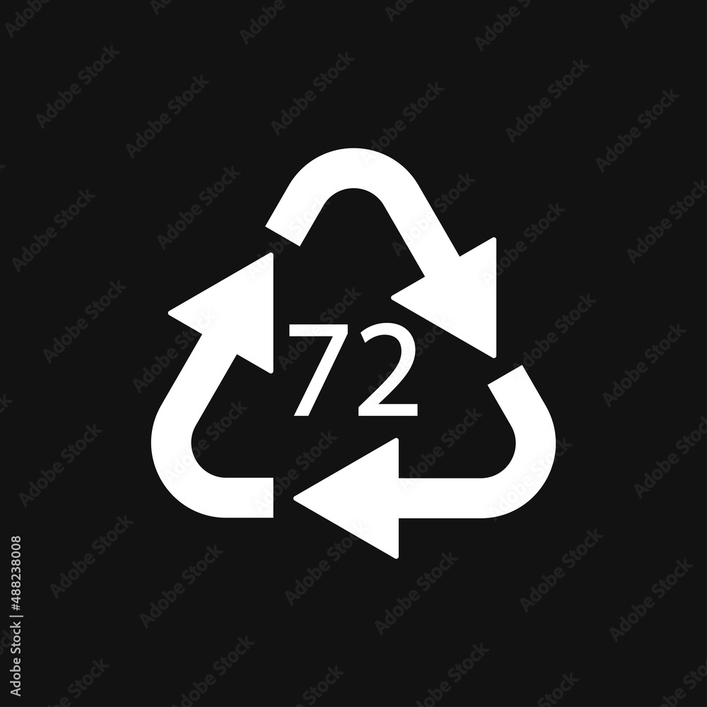 Brown Glass recycling code 72 GL. Vector illustration Brown Glass recycling code 72 GL. Vector illustration